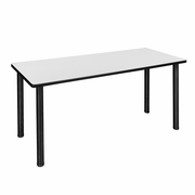 66 X 24 IN. TRAINING SEMINAR TABLE- WHITE TOP, BLACK LEGS <FONT COLOR=GREEN>-FREE SHIPPING-</FONT>