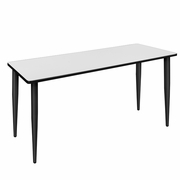 66 X 24 IN. TRAINING SEMINAR TABLE- WHITE TOP, BLACK TAPERED LEGS <FONT COLOR=GREEN>-FREE SHIPPING-</FONT>