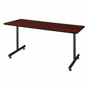 66 X 30 IN. STEEL T-BASE TRAINING SEMINAR TABLE- CHERRY <FONT COLOR=GREEN>-FREE SHIPPING-</FONT>