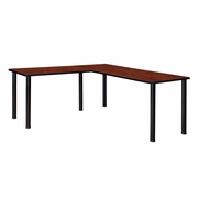66 X 66 IN. CORNER L SHAPED DESK- CHERRY TOP, BLACK LEGS <FONT COLOR=GREEN>-FREE SHIPPING-</FONT> 66 X 66 IN. CORNER L SHAPED DESK- CHERRY TOP, BLACK LEGS <FONT COLOR=GREEN>-FREE SHIPPING-</FONT>