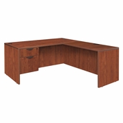 66 X 77 IN. L DESK WITH SINGLE PEDESTAL DRAWER UNIT- CHERRY <FONT COLOR=GREEN>-FREE SHIPPING-</FONT> 66 X 77 IN. L DESK WITH SINGLE PEDESTAL DRAWER UNIT- CHERRY <FONT COLOR=GREEN>-FREE SHIPPING-</FONT>