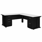 66 X 78 IN. L SHAPED DESK WITH DOUBLE PEDESTAL DRAWER UNIT- MAPLE <FONT COLOR=GREEN>-FREE SHIPPING-</FONT> 66 X 78 IN. L SHAPED DESK WITH DOUBLE PEDESTAL DRAWER UNIT- MAPLE <FONT COLOR=GREEN>-FREE SHIPPING-</FONT>