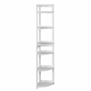 67 IN 6 SHELF HIGH FOLDING, NO TOOLS ASSEMBLY, WOOD BOOKCASE- WHITE <FONT COLOR=GREEN>-FREE SHIPPING-</FONT>