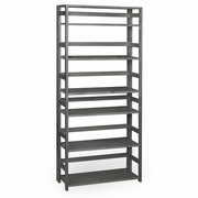 67 IN. HIGH FOLDING BOOKCASE- GREY <FONT COLOR=GREEN>-FREE SHIPPING-</FONT>