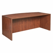 71 IN. BOWFRONT DESK SHELL- CHERRY <FONT COLOR=GREEN>-FREE SHIPPING-</FONT>