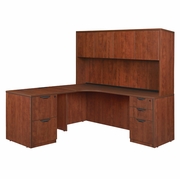 71 IN. DOUBLE FULL PEDESTAL LEFT CORNER CREDENZA WITH 35 IN. RETURN AND HUTCH- CHERRY <FONT COLOR=GREEN>-FREE SHIPPING-</FONT> 71 IN. DOUBLE FULL PEDESTAL LEFT CORNER CREDENZA WITH 35 IN. RETURN AND HUTCH- CHERRY <FONT COLOR=GREEN>-FREE SHIPPING-</FONT>