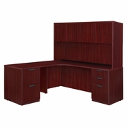 71 IN. DOUBLE FULL PEDESTAL LEFT CORNER CREDENZA WITH 35 IN. RETURN AND HUTCH- MAHOGANY <FONT COLOR=GREEN>-FREE SHIPPING-</FONT> 71 IN. DOUBLE FULL PEDESTAL LEFT CORNER CREDENZA WITH 35 IN. RETURN AND HUTCH- MAHOGANY <FONT COLOR=GREEN>-FREE SHIPPING-</FONT>