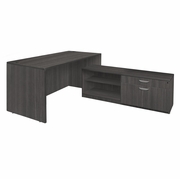 71 IN. HI-LOW L DESK SHELL- ASH GREY <FONT COLOR=GREEN>-FREE SHIPPING-</FONT> 71 IN. HI-LOW L DESK SHELL- ASH GREY <FONT COLOR=GREEN>-FREE SHIPPING-</FONT>