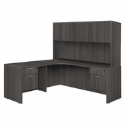 71 X 59 IN. DOUBLE PEDESTAL LEFT CORNER CREDENZA AND HUTCH- ASH GREY <FONT COLOR=GREEN>-FREE SHIPPING-</FONT> 71 X 59 IN. DOUBLE PEDESTAL LEFT CORNER CREDENZA AND HUTCH- ASH GREY <FONT COLOR=GREEN>-FREE SHIPPING-</FONT>