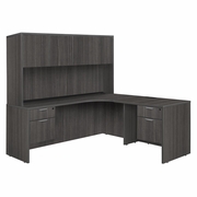 71 X 59 IN. DOUBLE PEDESTAL RIGHT CORNER CREDENZA AND HUTCH- ASH GREY <FONT COLOR=GREEN>-FREE SHIPPING-</FONT> 71 X 59 IN. DOUBLE PEDESTAL RIGHT CORNER CREDENZA AND HUTCH- ASH GREY <FONT COLOR=GREEN>-FREE SHIPPING-</FONT>