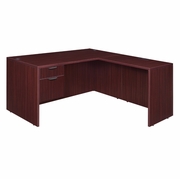 71 X 59 IN. L DESK WITH SINGLE PEDESTAL DRAWER UNIT & 35 IN. RETURN- MAHOGANY <FONT COLOR=GREEN>-FREE SHIPPING-</FONT> 71 X 59 IN. L DESK WITH SINGLE PEDESTAL DRAWER UNIT & 35 IN. RETURN- MAHOGANY <FONT COLOR=GREEN>-FREE SHIPPING-</FONT>