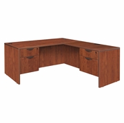 71 X 82 IN. L DESK WITH DOUBLE PEDESTAL DRAWER UNIT- CHERRY <FONT COLOR=GREEN>-FREE SHIPPING-</FONT> 71 X 82 IN. L DESK WITH DOUBLE PEDESTAL DRAWER UNIT- CHERRY <FONT COLOR=GREEN>-FREE SHIPPING-</FONT>