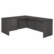 71 X 82 IN. L DESK WITH SINGLE PEDESTAL DRAWER UNIT- ASH GREY <FONT COLOR=GREEN>-FREE SHIPPING-</FONT> 71 X 82 IN. L DESK WITH SINGLE PEDESTAL DRAWER UNIT- ASH GREY <FONT COLOR=GREEN>-FREE SHIPPING-</FONT>