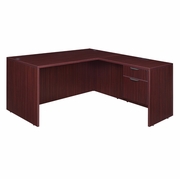 71 X 82 IN. L DESK WITH SINGLE PEDESTAL DRAWER UNIT- MAHOGANY <FONT COLOR=GREEN>-FREE SHIPPING-</FONT> 71 X 82 IN. L DESK WITH SINGLE PEDESTAL DRAWER UNIT- MAHOGANY <FONT COLOR=GREEN>-FREE SHIPPING-</FONT>