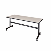 72" X 24" FLIP TOP MOBILE TRAINING TABLE- MAPLE. <font color=green>-FREE SHIPPING-</font>