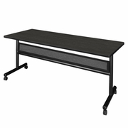 72" X 24" FLIP TOP MOBILE TRAINING TABLE WITH MODESTY- ASH GREY. <font color=green>-FREE SHIPPING-</font>