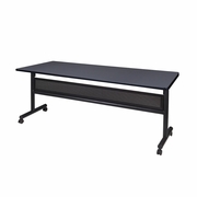 72" X 24" FLIP TOP MOBILE TRAINING TABLE WITH MODESTY- GREY. <font color=green>-FREE SHIPPING-</font>