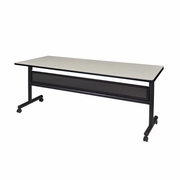 72" X 24" FLIP TOP MOBILE TRAINING TABLE WITH MODESTY- MAPLE. <font color=green><flash>-FREE SHIPPING-</flash></font>