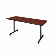 72 X 24 IN. STEEL T-BASE TRAINING SEMINAR TABLE- CHERRY <FONT COLOR=GREEN>-FREE SHIPPING-</FONT>