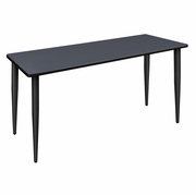 72 X 24 IN. TRAINING SEMINAR TABLE- GREY TOP, BLACK TAPERED LEGS <FONT COLOR=GREEN>-FREE SHIPPING-</FONT>