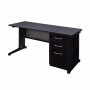 72 X 24 TEACHERS DESK WITH SINGLE PEDESTAL DRAWER UNIT- GREY <FONT COLOR=GREEN>-FREE SHIPPING-</FONT>