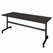 72" X 30" FLIP TOP MOBILE TRAINING TABLE- ASH GREY. <font color=green>-FREE SHIPPING-</font>