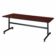 72" X 30" FLIP TOP MOBILE TRAINING TABLE- CHERRY. <font color=green>-FREE SHIPPING-</font>