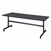 72" X 30" FLIP TOP MOBILE TRAINING TABLE- GREY. <font color=green>-FREE SHIPPING-</font>
