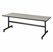 72" X 30" FLIP TOP MOBILE TRAINING TABLE- MAPLE. <font color=green>-FREE SHIPPING-</font>