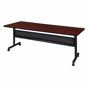 72" X 30" FLIP TOP MOBILE TRAINING TABLE WITH MODESTY- CHERRY. <font color=green>-FREE SHIPPING-</font>