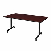 72 X 30 IN. MOBILE T-BASE TRAINING SEMINAR TABLE- MAHOGANY <FONT COLOR=GREEN>-FREE SHIPPING-</FONT>