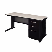 72 X 30 TEACHERS DESK WITH SINGLE PEDESTAL DRAWER UNIT- MAPLE <FONT COLOR=GREEN>-FREE SHIPPING-</FONT>