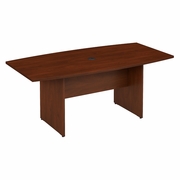 72W X 36D BOAT SHAPED CONFERENCE TABLE WITH WOOD BASE.  <FONT COLOR=GREEN>-FREE SHIPPING-</FONT>