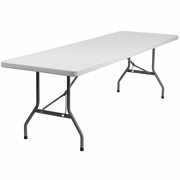 8-FOOT GRANITE WHITE PLASTIC FOLDING TABLE: <font color=green>FREE SHIPPING!</font>