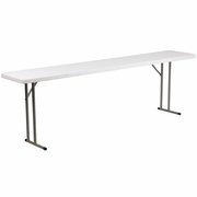 8-FOOT GRANITE WHITE PLASTIC FOLDING TRAINING TABLE: <font color=green>FREE SHIPPING!</font>