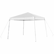 8'X8' WHITE OUTDOOR POP UP EVENT SLANTED LEG CANOPY TENT WITH CARRY BAG: <font color=green>FREE SHIPPING!</font>