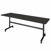 84" X 24" FLIP TOP MOBILE TRAINING TABLE- ASH GREY. <font color=green>-FREE SHIPPING-</font>
