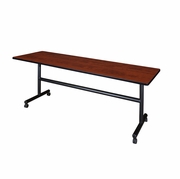 84" X 24" FLIP TOP MOBILE TRAINING TABLE- CHERRY. <font color=green>-FREE SHIPPING-</font>