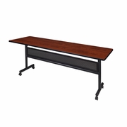 84" X 24" FLIP TOP MOBILE TRAINING TABLE WITH MODESTY- CHERRY. <font color=green>-FREE SHIPPING-</font>