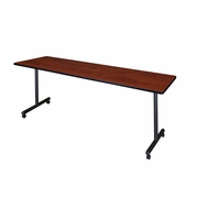 84 X 24 IN. MOBILE T-BASE TRAINING SEMINAR TABLE- CHERRY <FONT COLOR=GREEN>-FREE SHIPPING-</FONT>