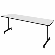 84 X 24 IN. MOBILE T-BASE TRAINING SEMINAR TABLE- WHITE <FONT COLOR=GREEN>-FREE SHIPPING-</FONT>