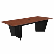 96" CONFERENCE TABLE WITH POWER DATA GROMMET- CHERRY/ BLACK <FONT COLOR=GREEN>-FREE SHIPPING-</FONT>