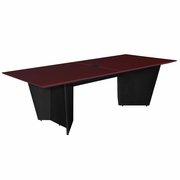 96" CONFERENCE TABLE WITH POWER DATA GROMMET- MAHOGANY/ BLACK <FONT COLOR=GREEN>-FREE SHIPPING-</FONT>