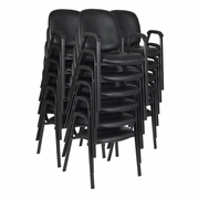 ACE VINYL GUEST STACKING CHAIR WITH ARMS (18 PACK)- BLACK <FONT COLOR=GREEN>-FREE SHIPPING-</FONT>