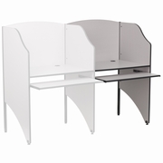 ADD-ON STUDY CARREL IN NEBULA GREY FINISH: <font color=green>FREE SHIPPING!</font>