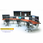 Adjustable Ergonomic Control Room Consoles - Single & Dual Surfaces