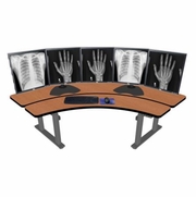ADJUSTABLE RADIOLOGY DESK. PACS WORKSTATION. DIMENSIONS: 71" X 32". ITEM #PACS-ERO72:<br>BAA COMPLIANT SEE BELOW.<br>REV4-2-25