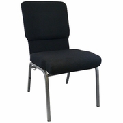 ADVANTAGE BLACK CHURCH CHAIRS 18.5 IN. WIDE: <font color=green>FREE SHIPPING!</font>