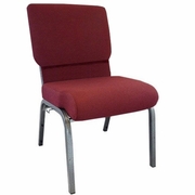 ADVANTAGE MAROON CHURCH CHAIR 20.5 IN. WIDE: <font color=green>FREE SHIPPING!</font>