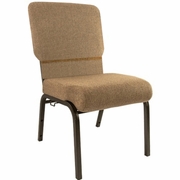 ADVANTAGE MIXED TAN CHURCH CHAIR 20.5 IN. WIDE: <font color=green>FREE SHIPPING!</font>